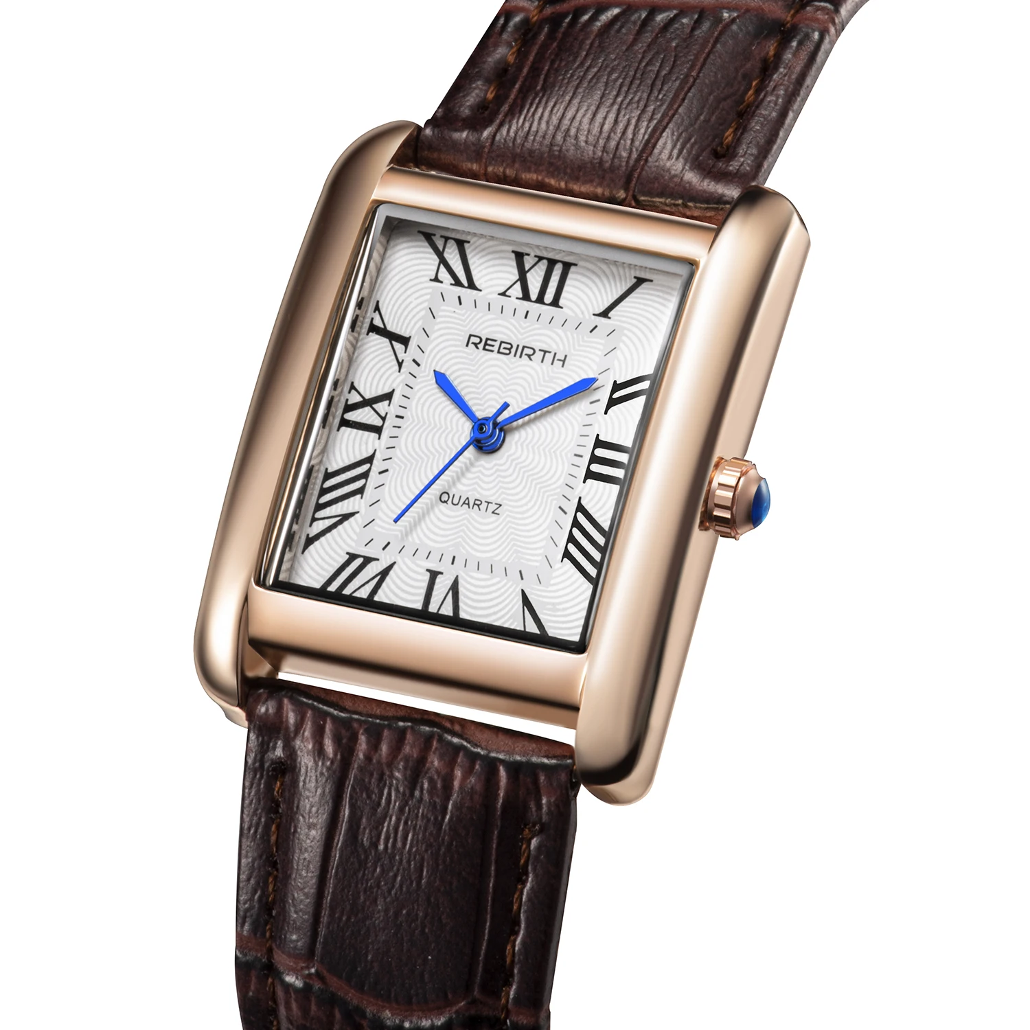 Retro-Style Simple Small Square Watch with Roman Numerals, Trendy and Artistic Quartz Movement Wristwatch