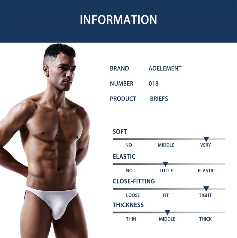 Men's briefs Men's briefs U convex Modal thin stretch sexy low waist tight narrow bottom pants