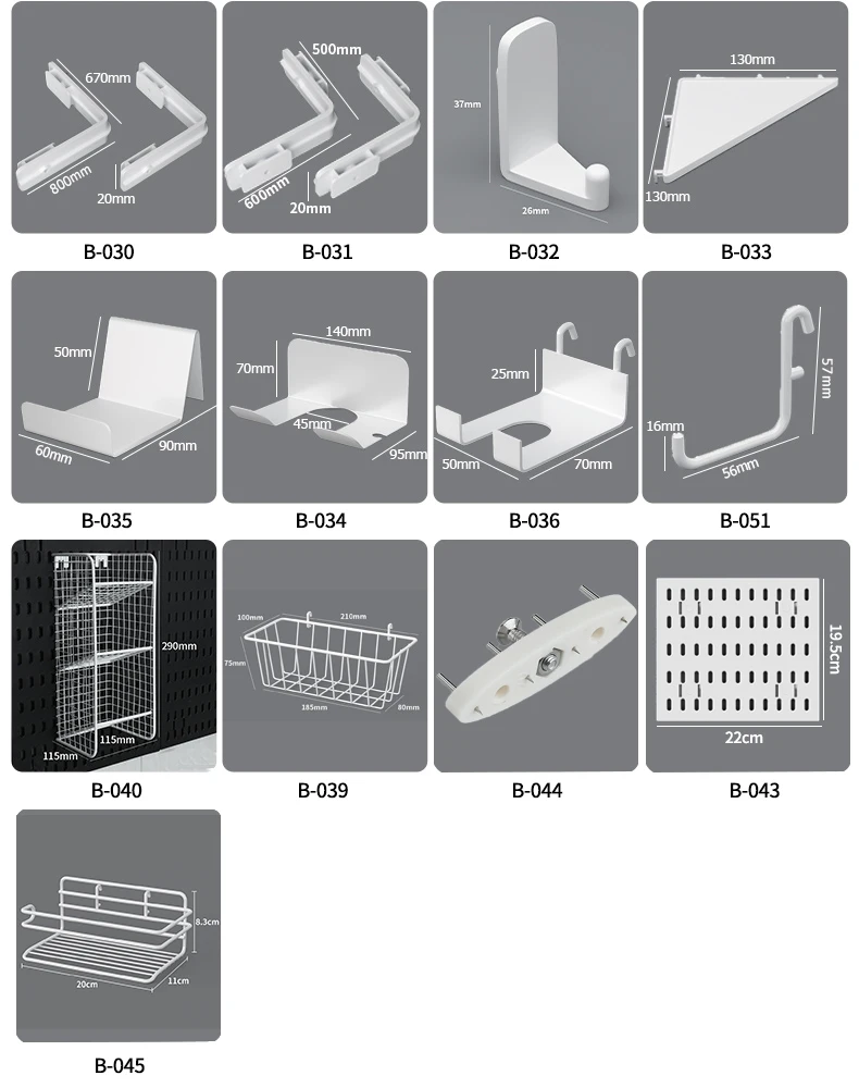 No-Drill Clamp-On Standing Pegboard Storage Organizer, Desktop Rack with DIY Accessories, Office Desk Stationery Holder