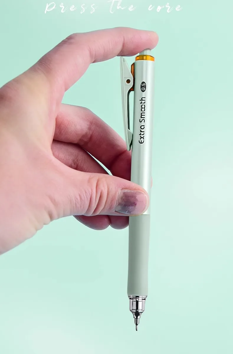 M&G 0.5mm Black Gel Pen Push-Up Neutral ST Needle Tip Tapered Nib Dry Ink Office School Stationery Supplies