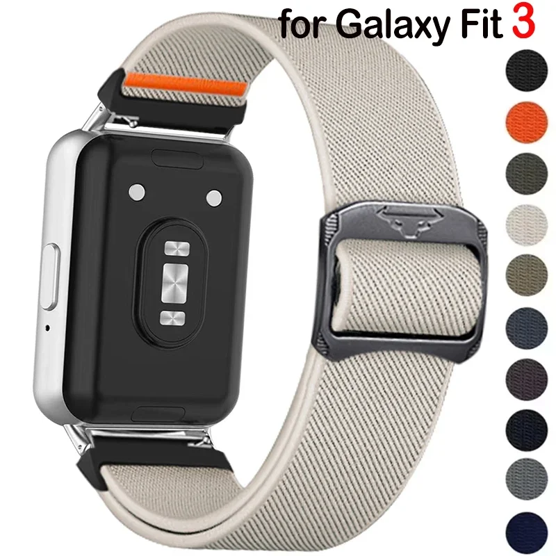 Nylon Loop Strap for Samsung Galaxy Fit 3 Adjustable Elastic Bracelet Watchband for Samsung Galaxy Fit 3 Band Correa Accessories