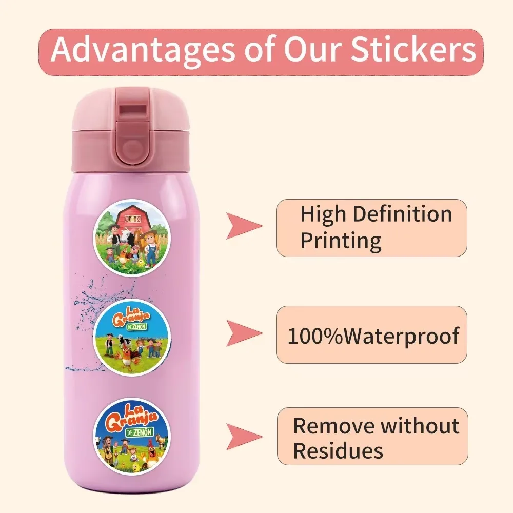50Pcs Cartoon La Granja De Zenón Farm Animals Waterproof Stickers Decoration Water Cup Guitar Motorcycle Helmet Refrigerator