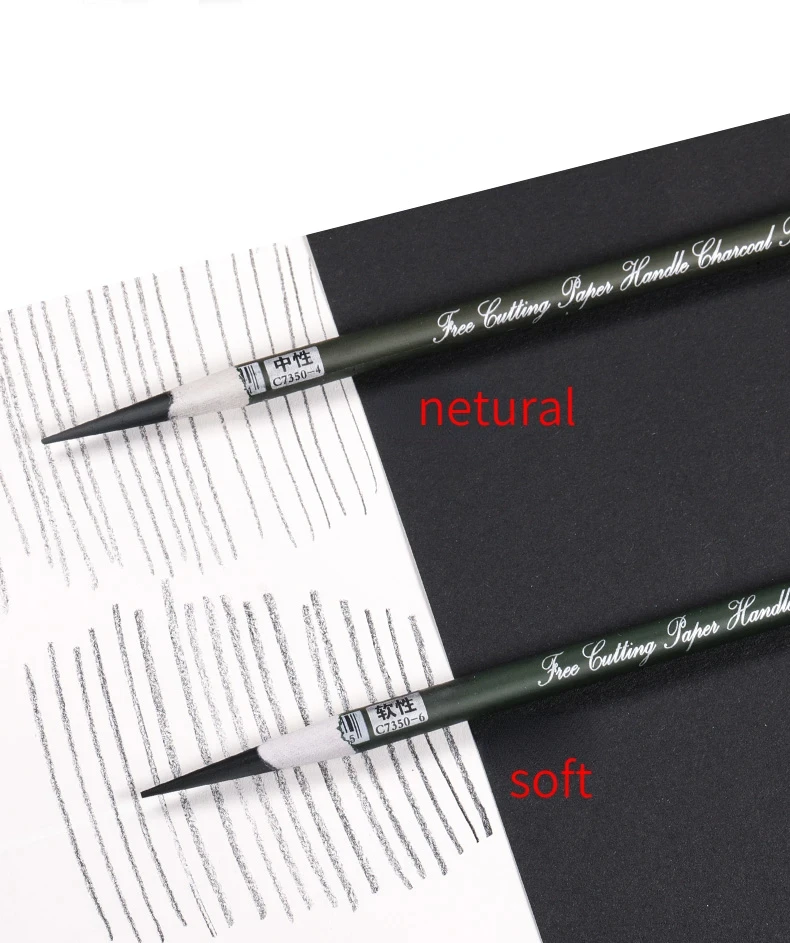 Marie's Sketch Charcoal Pencil Set Soft/Neutral/Super Soft Drawing Pencil Professional Art Supplies