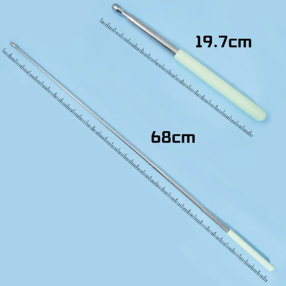 High Quality Stainless Steel Touch Screen Pen 68MM Telescopic Rod Teaching Pointer Reading Sticks Teaching Tools