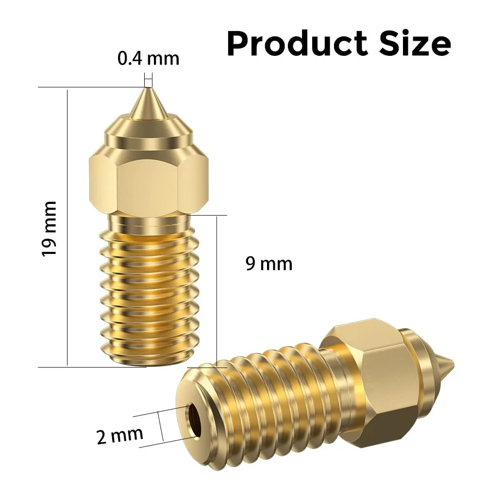 Creality Ender 3 V3 SE Nozzles 0.2/0.4/0.6/0.8/1mm High-Speed Brass Nozzles Hotend Extruder Nozzle 3D Printer Accessory