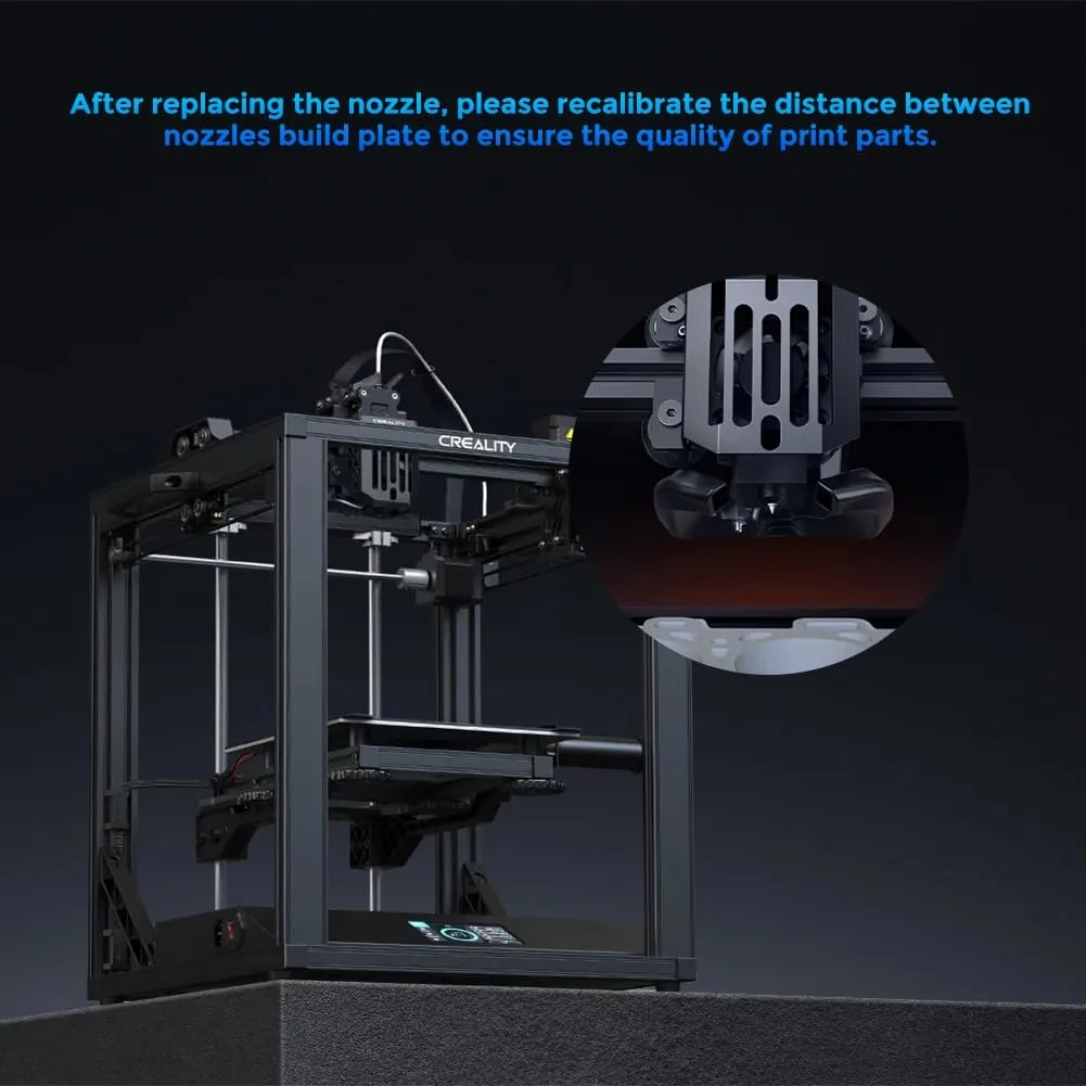 Creality Ender 3 V3 SE Nozzles 0.2/0.4/0.6/0.8/1mm High-Speed Brass Nozzles Hotend Extruder Nozzle 3D Printer Accessory