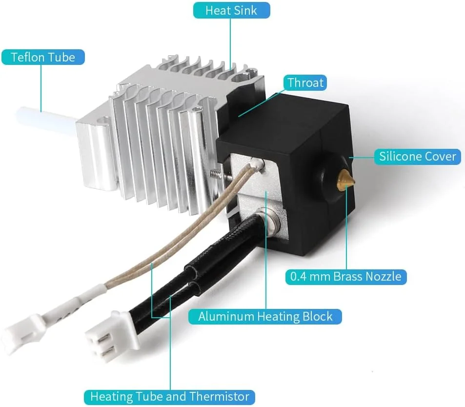 Creality Ender 3 V3 SE Hotend Nozzle Kit Efficient Heating Cooling Dissipate Heat Stainless Steel Throat 3D Printer Accessories