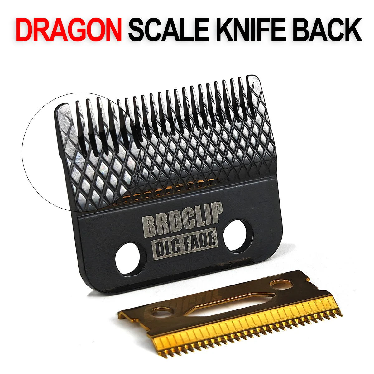 BRDCLIP 808E Scalelike DLC FADE Original Blade Hair Clipper Replaceable Cutter Head for 2020C Madeshow M10 M5 All Steel Blade