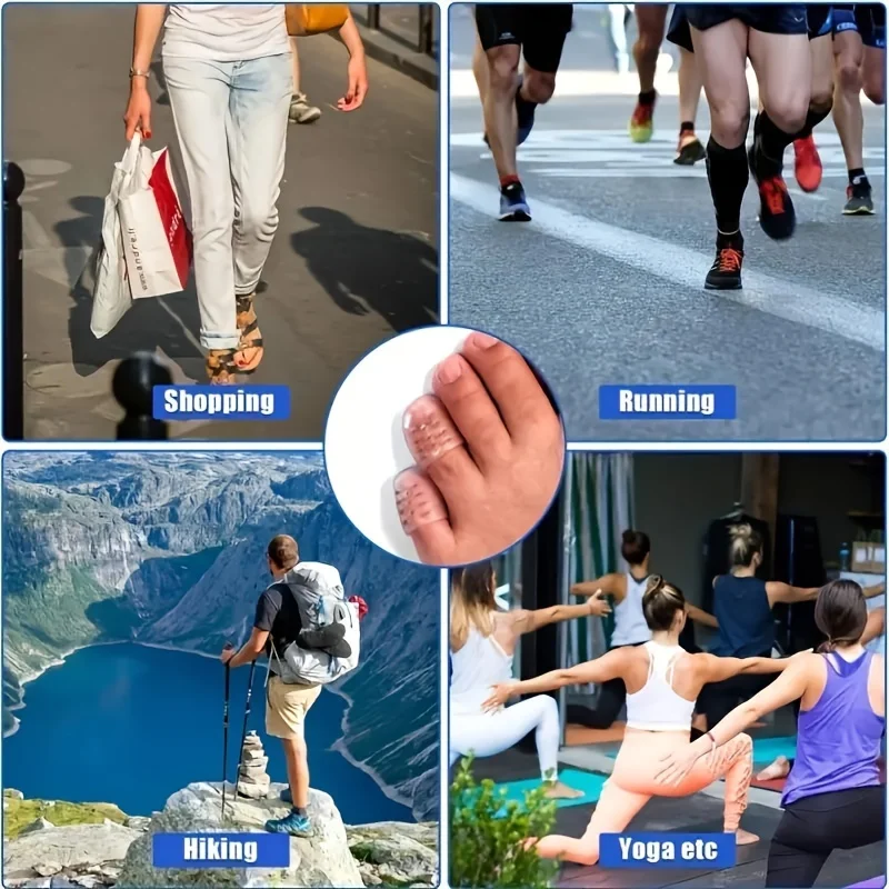 20Pcs silicone toe protector breathable gel toe cap men and women tasteless toe cover small toe anti friction toe tube