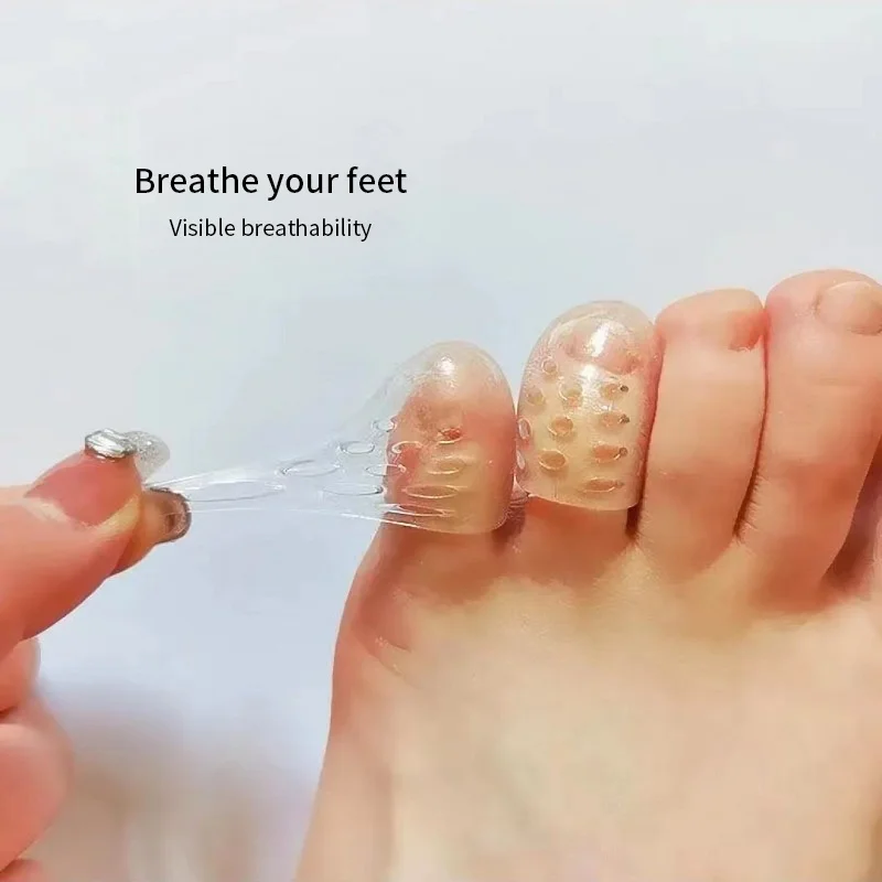20Pcs silicone toe protector breathable gel toe cap men and women tasteless toe cover small toe anti friction toe tube