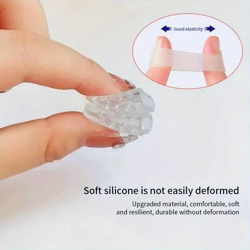 20Pcs silicone toe protector breathable gel toe cap men and women tasteless toe cover small toe anti friction toe tube