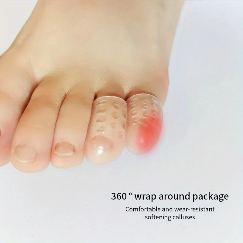20Pcs silicone toe protector breathable gel toe cap men and women tasteless toe cover small toe anti friction toe tube