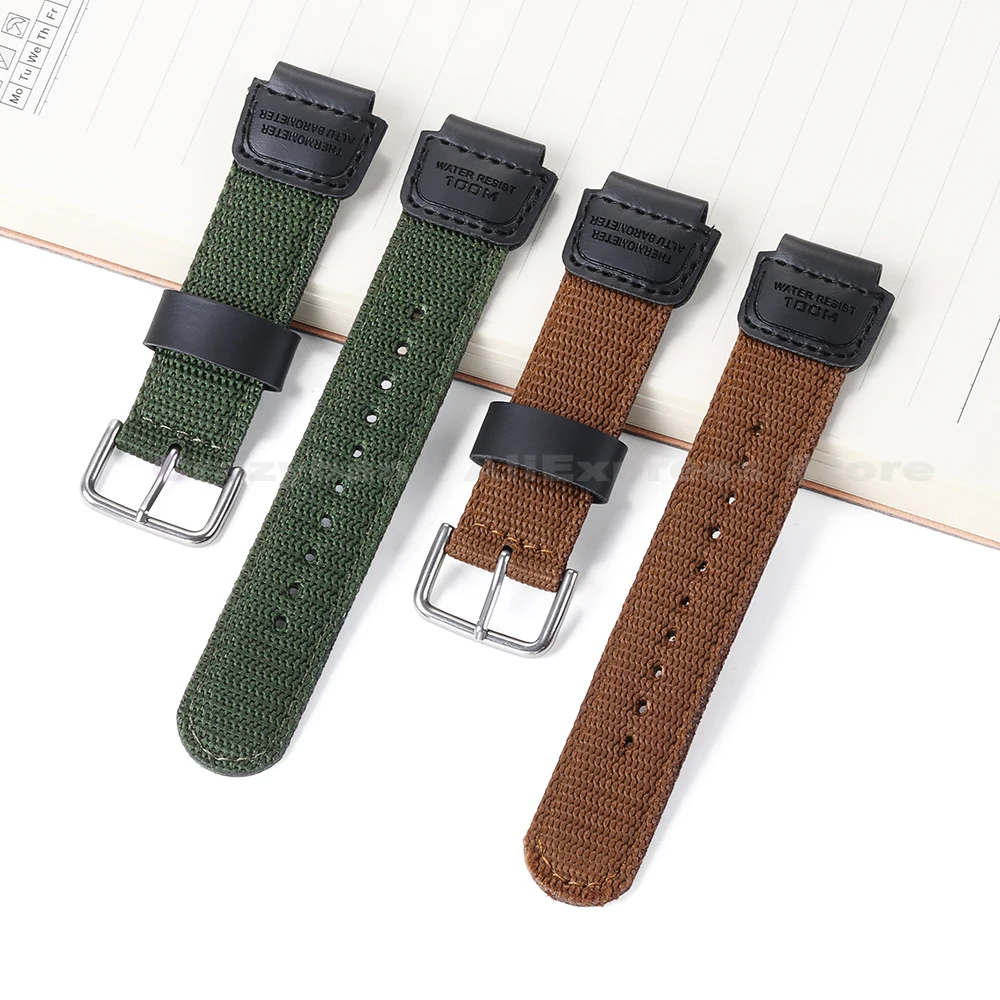Nylon Leather Strap for CASIO AE1000W AE1200 PRG-270 AQ-S810 W-735H AEQ-110W SGW300/400 MRW-200H Men's Watchband Accessorie 18mm