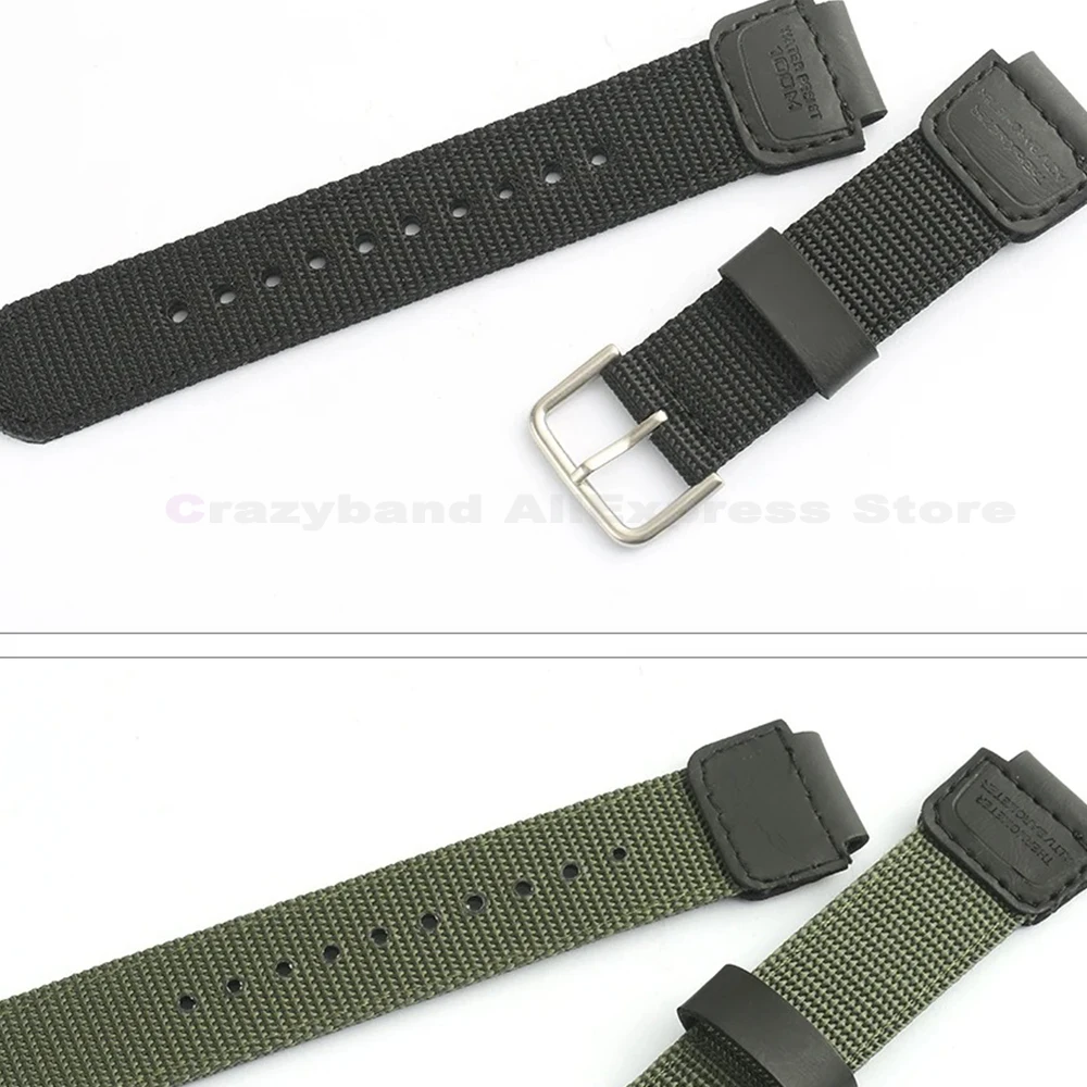 Nylon Leather Strap for CASIO AE1000W AE1200 PRG-270 AQ-S810 W-735H AEQ-110W SGW300/400 MRW-200H Men's Watchband Accessorie 18mm