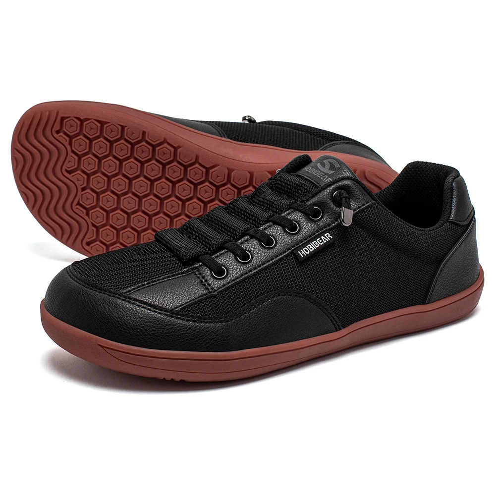 HOBIBEAR Wide-Toe-Box Barefoot Shoes Womens Mens Zero Drop Slip On Sneakers Minimalist Walking Shoes