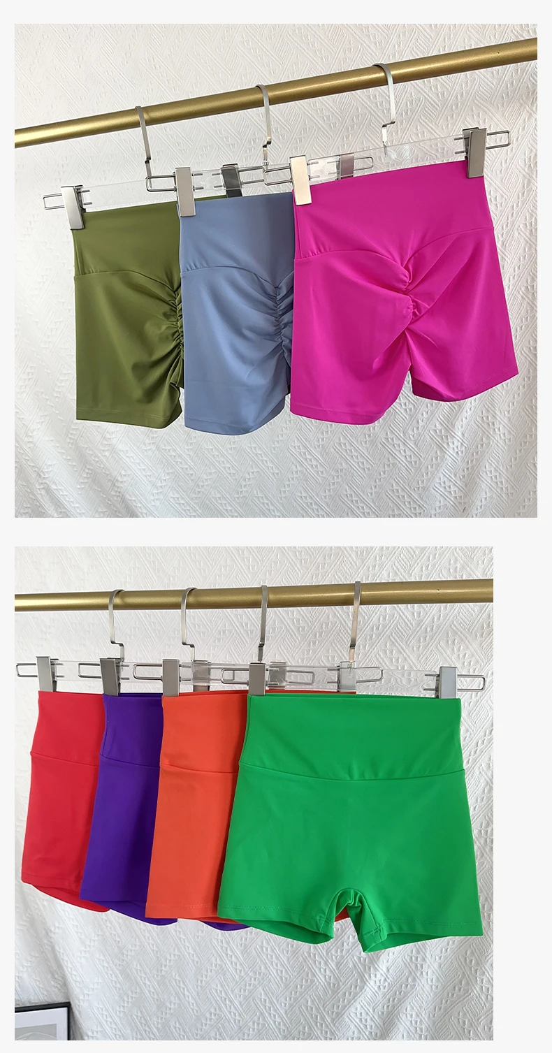 Women Sports Short Yoga Legging Shorts Squat Proof High Waist Fitness Tight Shorts Quick Drying Cycling Workout Gym Shorts