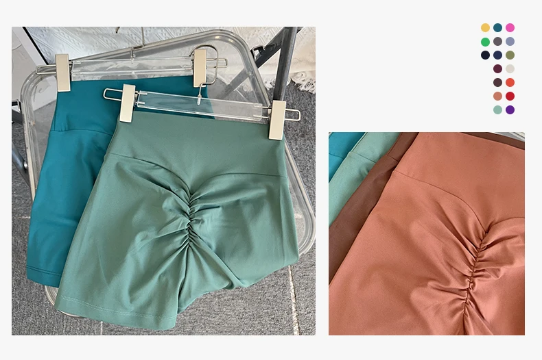 Women Sports Short Yoga Legging Shorts Squat Proof High Waist Fitness Tight Shorts Quick Drying Cycling Workout Gym Shorts