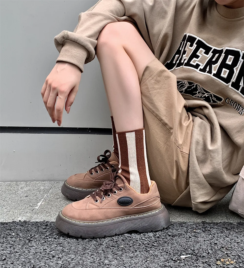 1Pairs Striped Funny Socks Korean Japanese Man Women Design Unisex Fashion Trendy Crew Stockings
