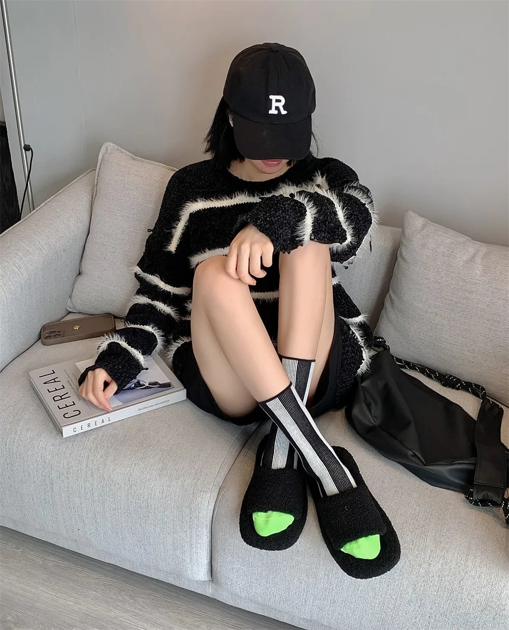 1Pairs Striped Funny Socks Korean Japanese Man Women Design Unisex Fashion Trendy Crew Stockings