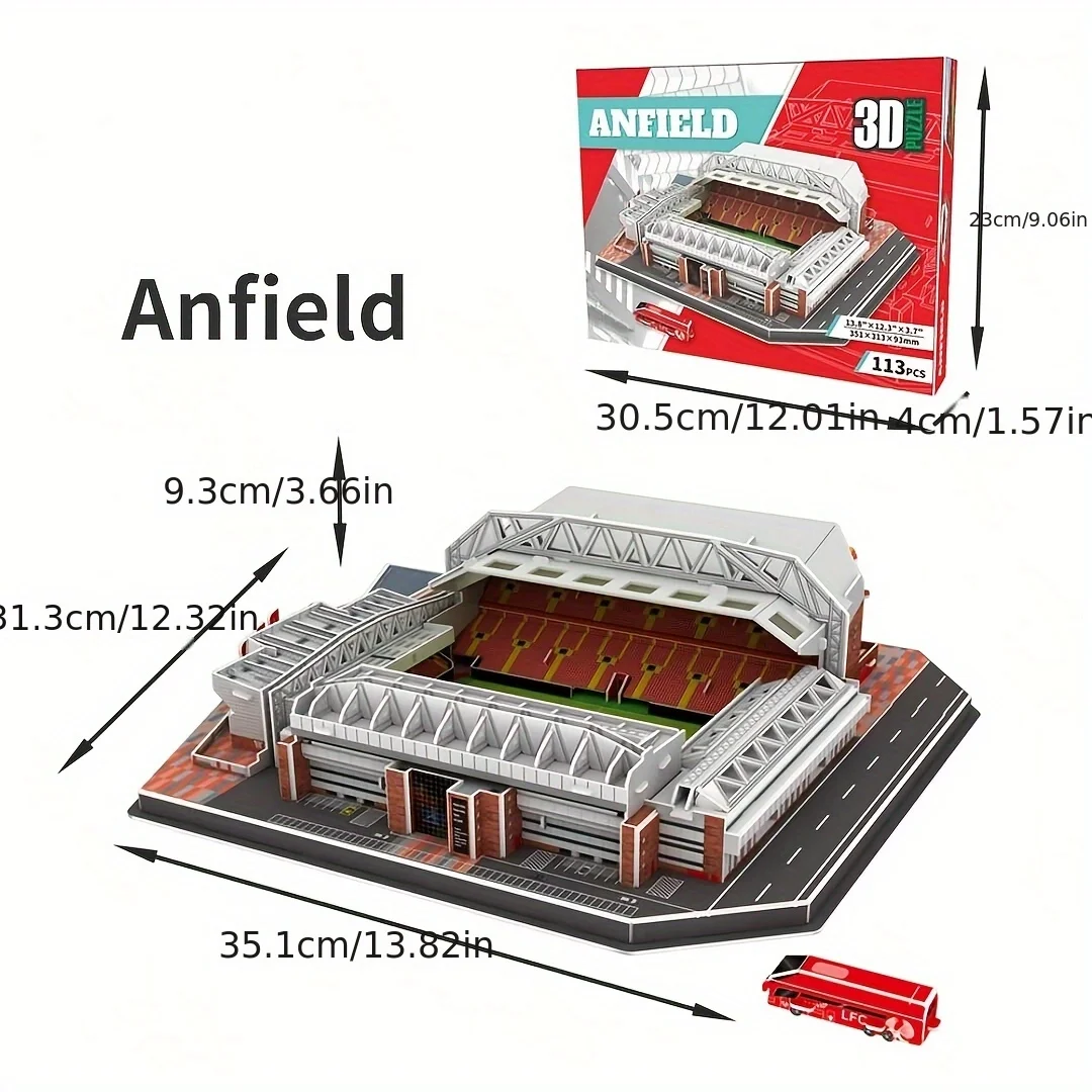 A Large 3D Paper Stadium Puzzle Model for Passionate Football Fans to Fight with Your Home Team,Halloween/Christmas gifts