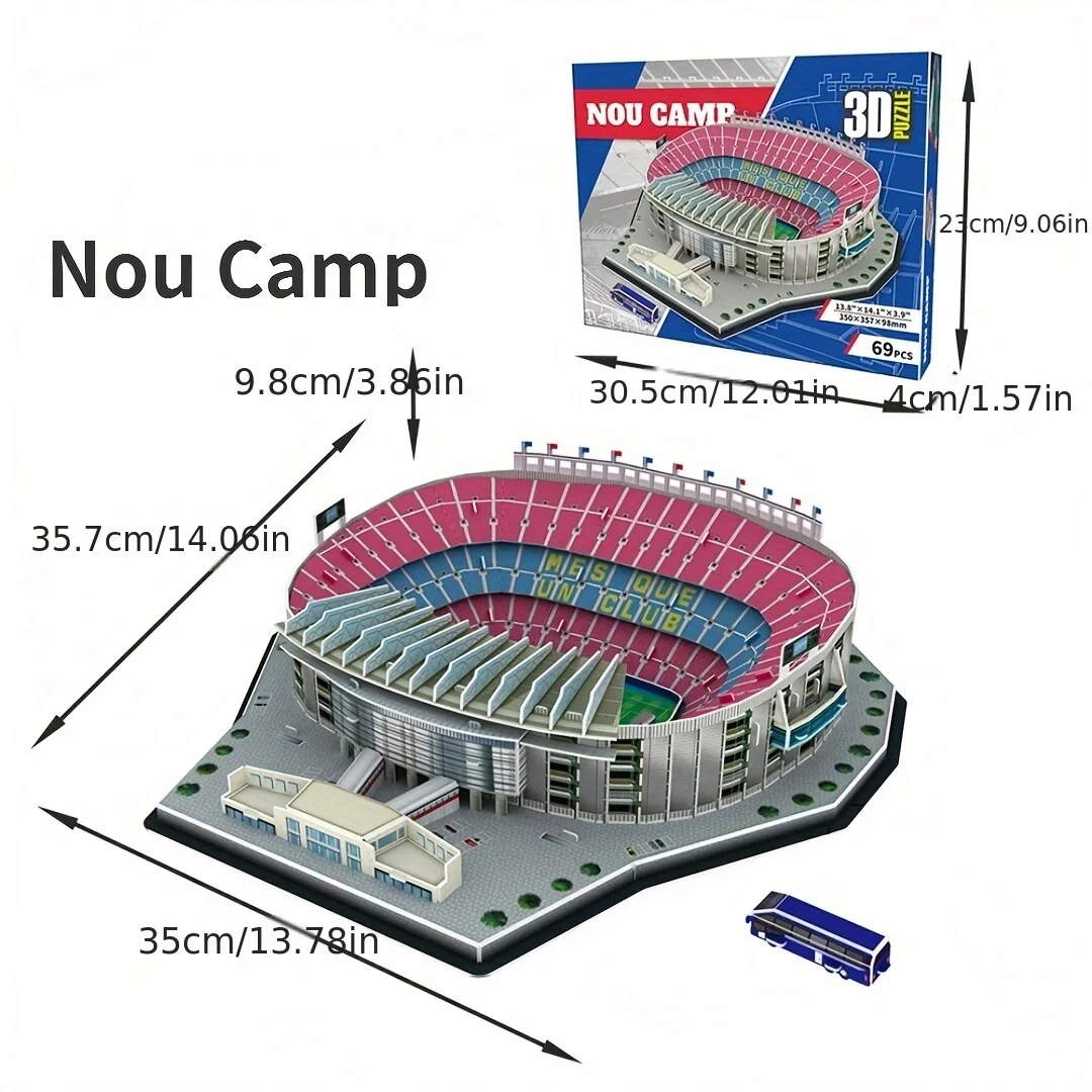A Large 3D Paper Stadium Puzzle Model for Passionate Football Fans to Fight with Your Home Team,Halloween/Christmas gifts
