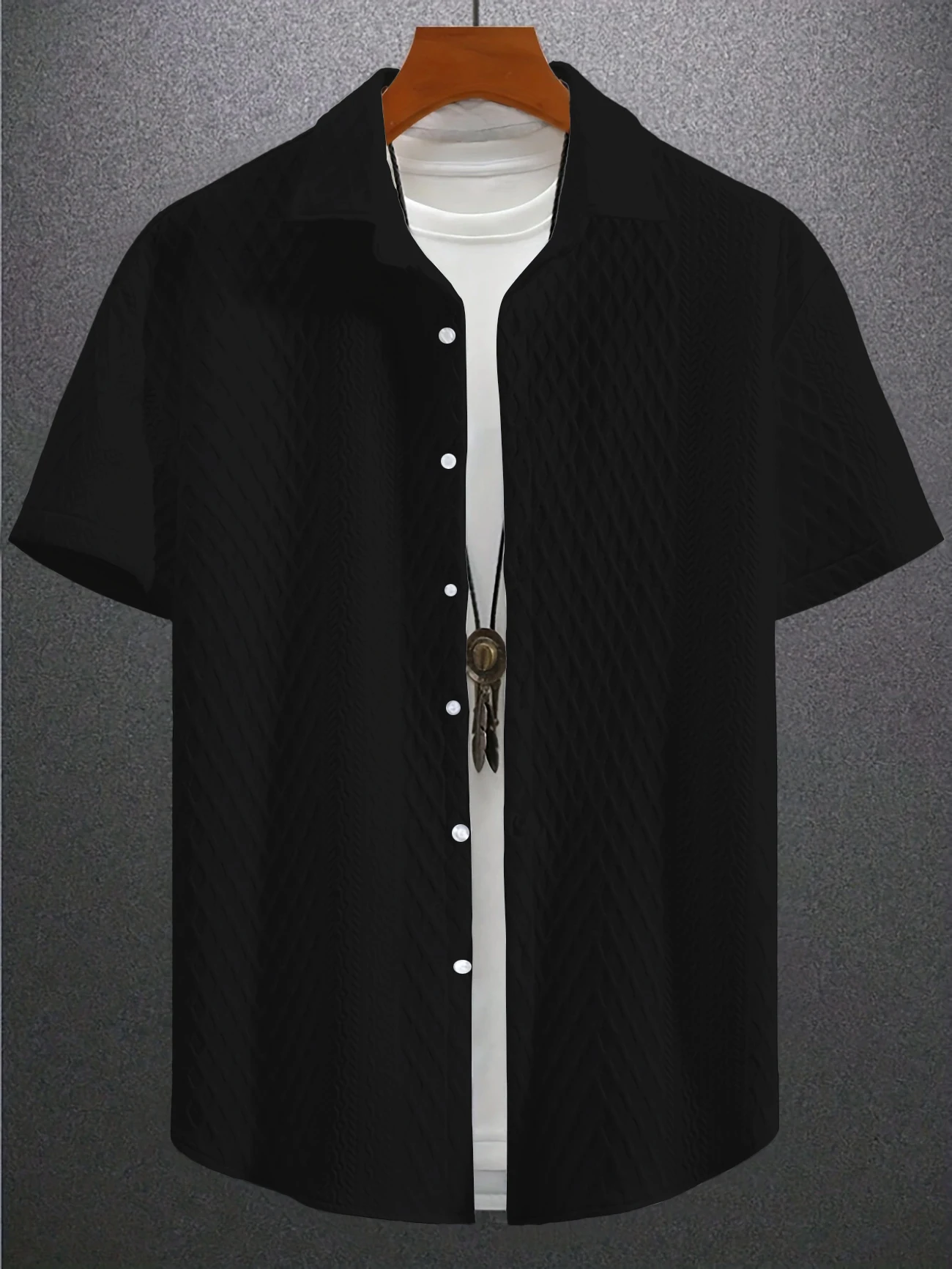 Men's Summer Short Sleeve Shirt Casual Comfortable Button-Up Floral Print Versatile Stylish Collared Leisure Wear 2025
