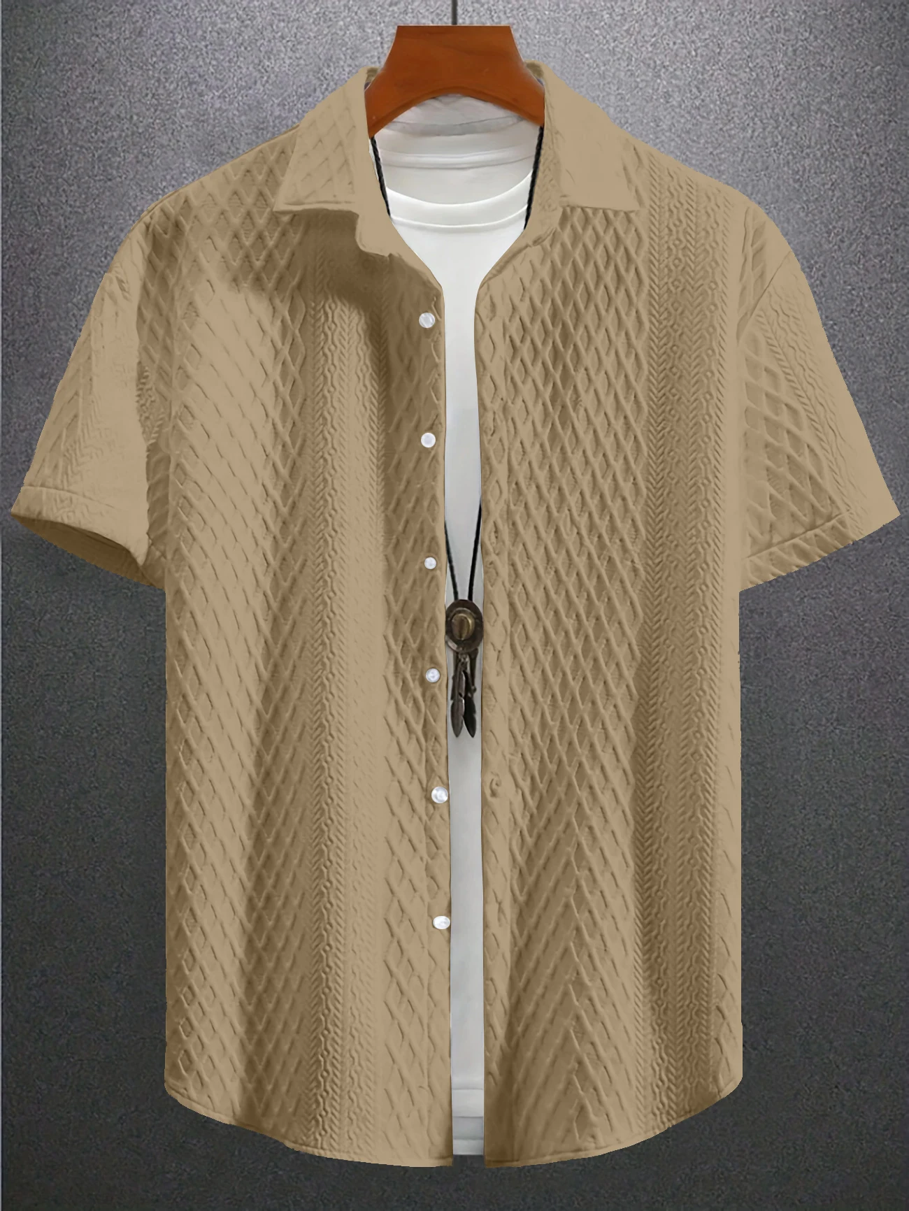 Men's Summer Short Sleeve Shirt Casual Comfortable Button-Up Floral Print Versatile Stylish Collared Leisure Wear 2025