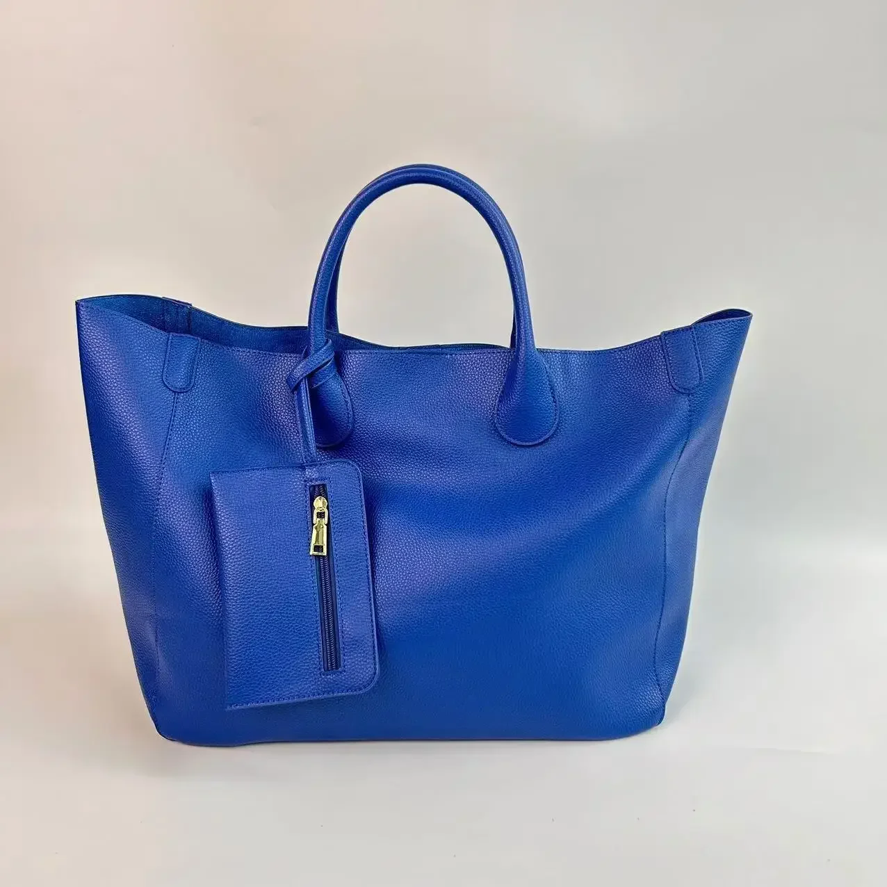 Ladies' fashionable vegan leather oversized handbag with large capacity, simple and versatile shopping bag