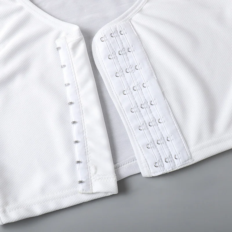 Women's Breathable Chest Breast Binder Wireless Chest Wrap Bandage Thin Short Vest Underwear Les Buckle Tomboy Bra