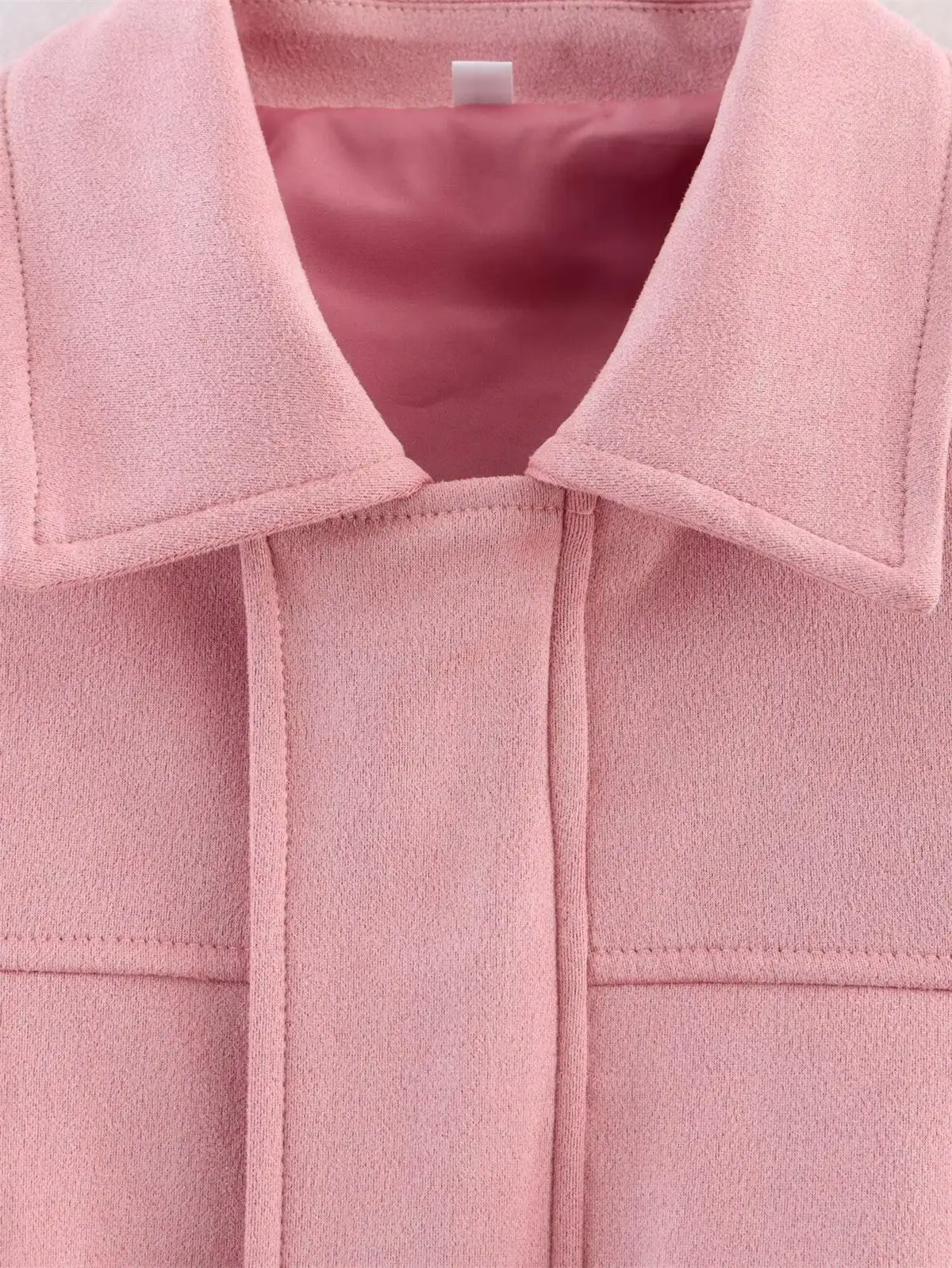 TFMLN Women Suede Bomber Jacket Spring New Fashion Long Sleeve Zipper Oversize Solid Bomber Coat Chic Lady 2025 Streetwear