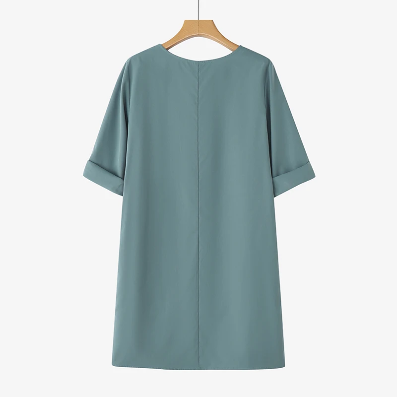 ZANZEA Elegant Women Party Dress 2026 Summer Fashion 3/4 Sleeve Casual Shirt Vestidos Pockets Loose Solid Knee-length Sundress