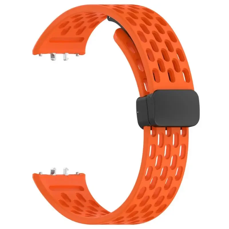 Magnetic Buckle Mesh Silicone Strap For Samsung Fit 3 Sport Breathable Watch Band For Samsung Galaxy Fit 3 Replacement Bracelet