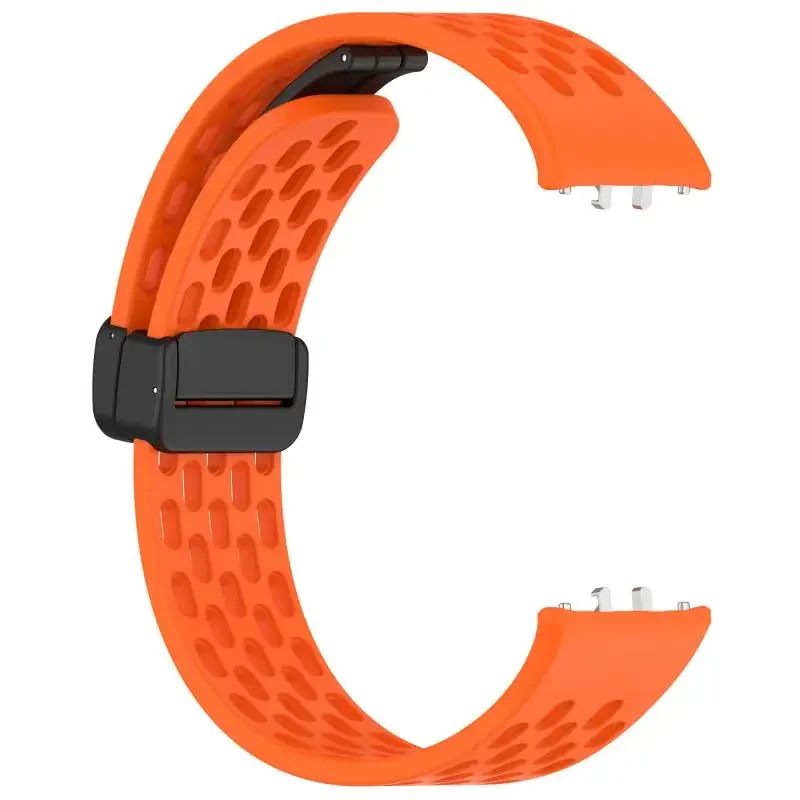 Magnetic Buckle Mesh Silicone Strap For Samsung Fit 3 Sport Breathable Watch Band For Samsung Galaxy Fit 3 Replacement Bracelet
