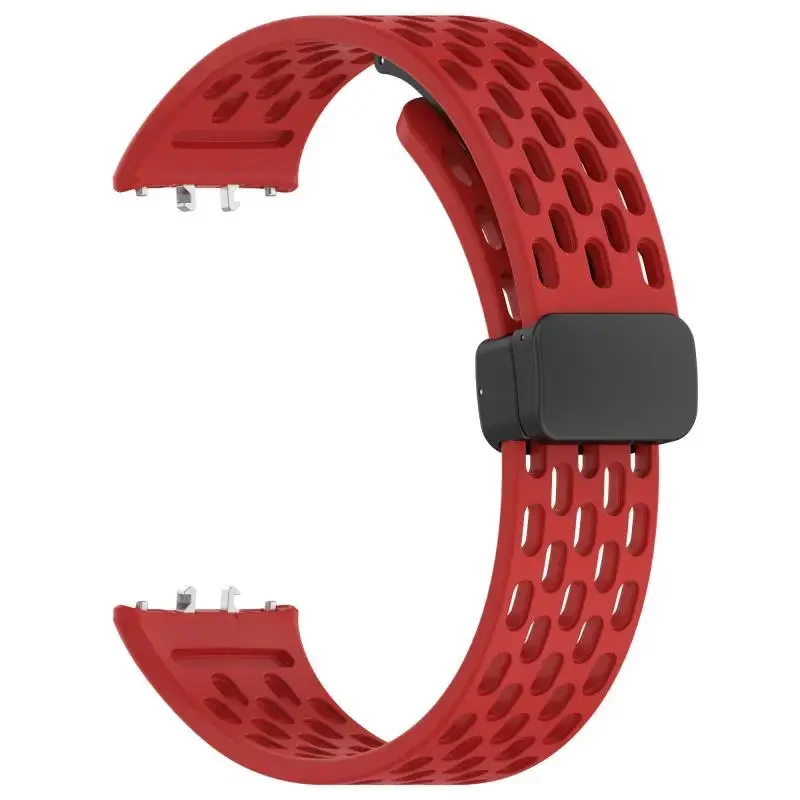 Magnetic Buckle Mesh Silicone Strap For Samsung Fit 3 Sport Breathable Watch Band For Samsung Galaxy Fit 3 Replacement Bracelet