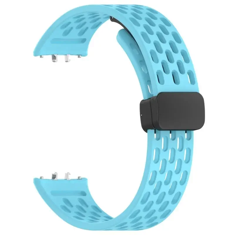 Magnetic Buckle Mesh Silicone Strap For Samsung Fit 3 Sport Breathable Watch Band For Samsung Galaxy Fit 3 Replacement Bracelet