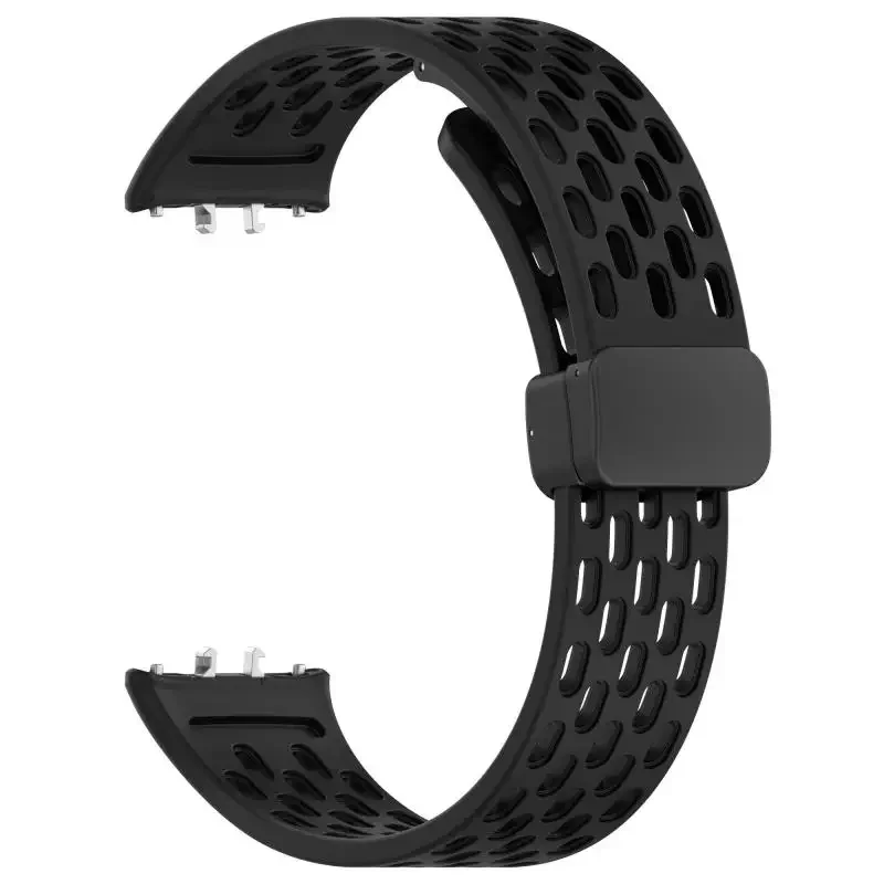 Magnetic Buckle Mesh Silicone Strap For Samsung Fit 3 Sport Breathable Watch Band For Samsung Galaxy Fit 3 Replacement Bracelet
