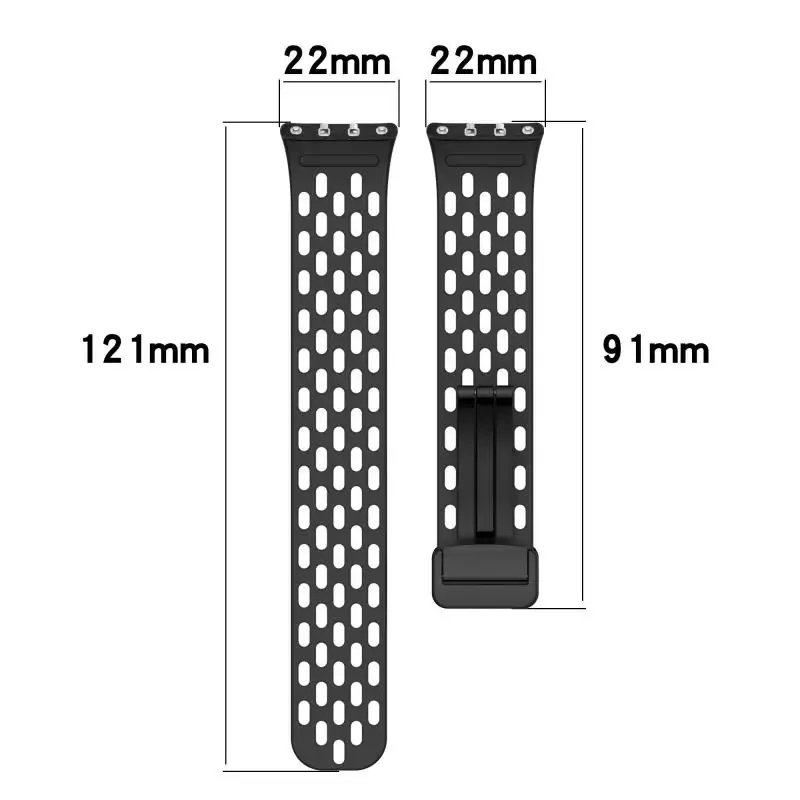 Magnetic Buckle Mesh Silicone Strap For Samsung Fit 3 Sport Breathable Watch Band For Samsung Galaxy Fit 3 Replacement Bracelet