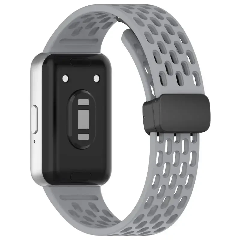 Magnetic Buckle Mesh Silicone Strap For Samsung Fit 3 Sport Breathable Watch Band For Samsung Galaxy Fit 3 Replacement Bracelet