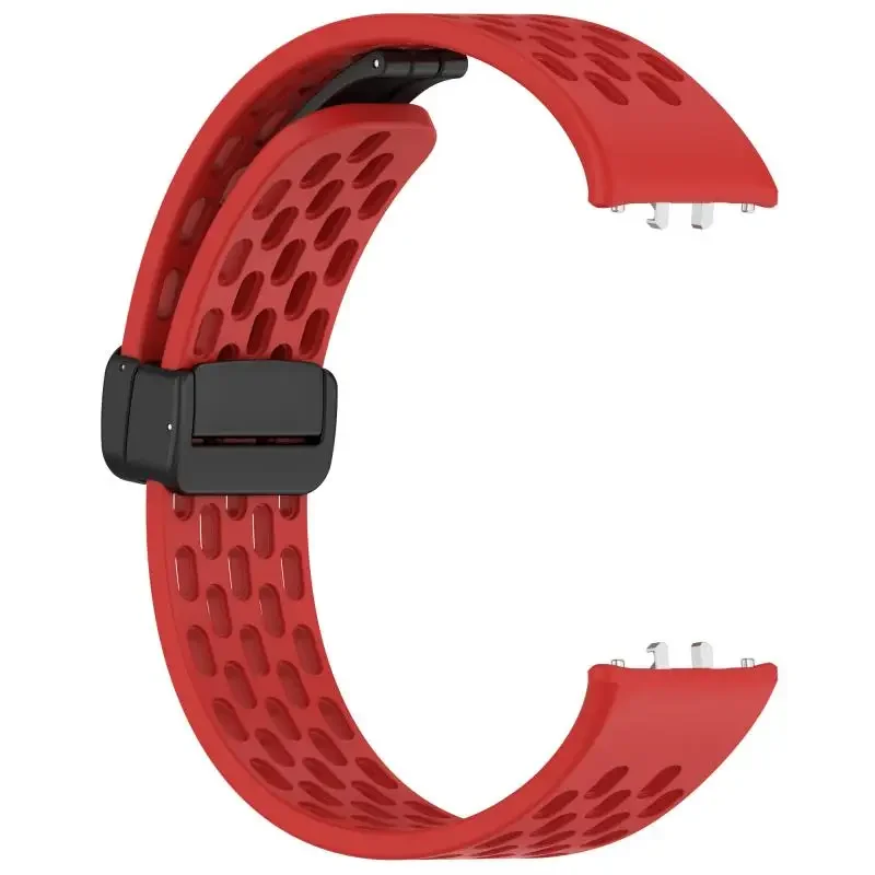 Magnetic Buckle Mesh Silicone Strap For Samsung Fit 3 Sport Breathable Watch Band For Samsung Galaxy Fit 3 Replacement Bracelet
