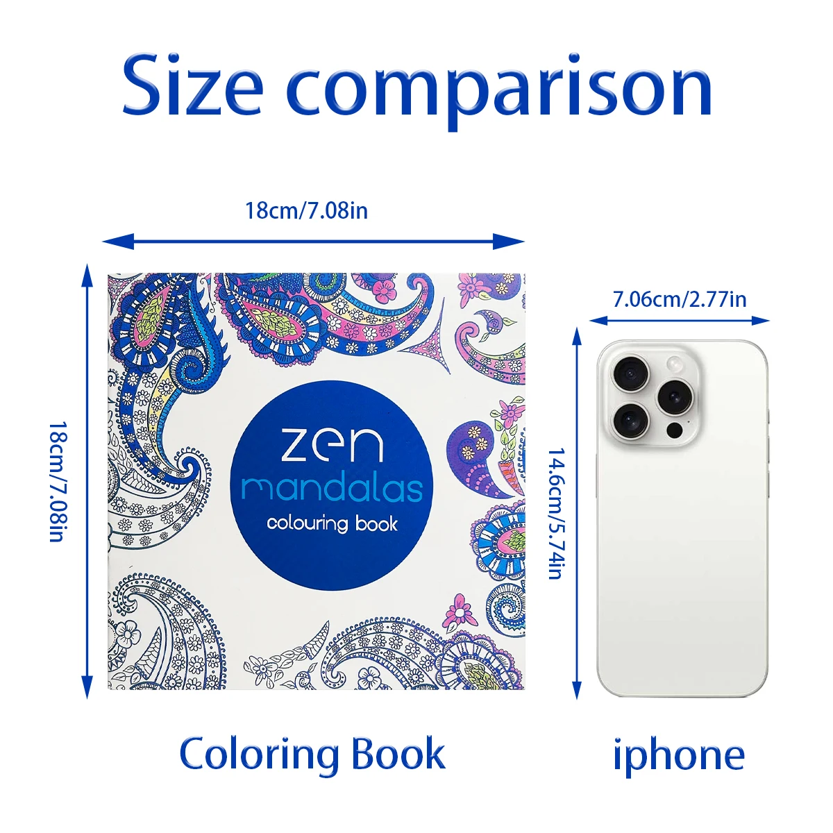 1PCS 24 Page Mandala Flower Coloring Book Casual Hand Drawn Graffiti Art Leisure Book,Essential for parent-child education