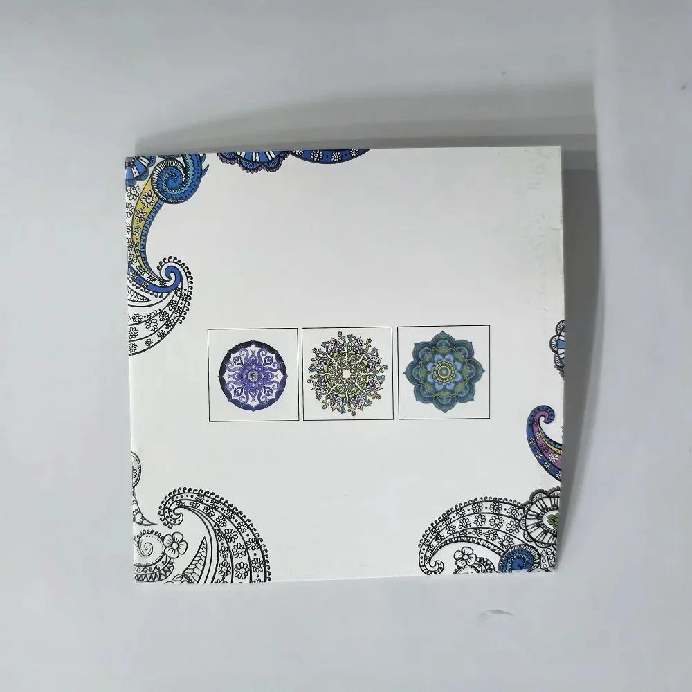 1PCS 24 Page Mandala Flower Coloring Book Casual Hand Drawn Graffiti Art Leisure Book,Essential for parent-child education