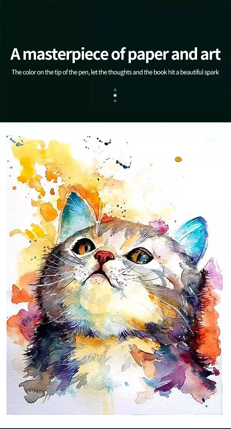 100% Cotton Watercolor Paper Sealing Pad 32K 16K 8K 20Sheets 300gsm/200gsm Water Color Drawing Painting Book Sketchbook Art Supp
