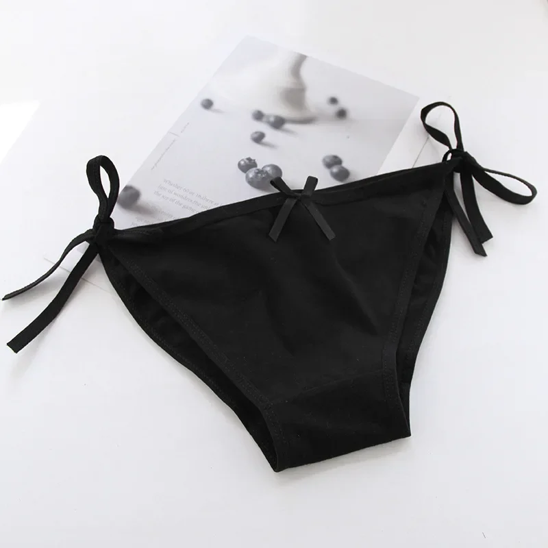 Black Bow Lace Underpant Panties Women Cotton Underwear Seamless Briefs Girls  Panties Lingeries Women's Underwear Panties