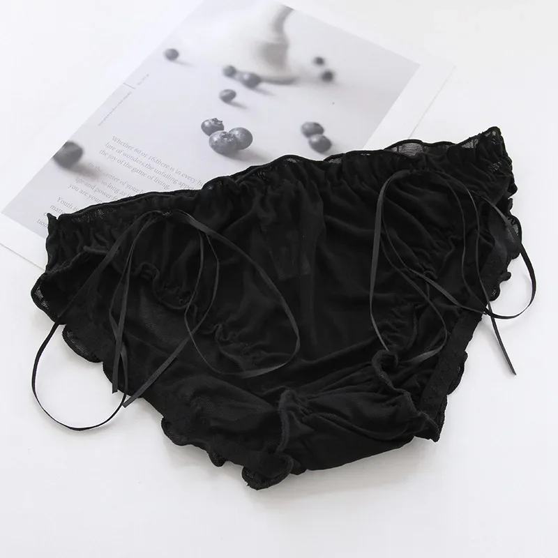 Black Bow Lace Underpant Panties Women Cotton Underwear Seamless Briefs Girls  Panties Lingeries Women's Underwear Panties