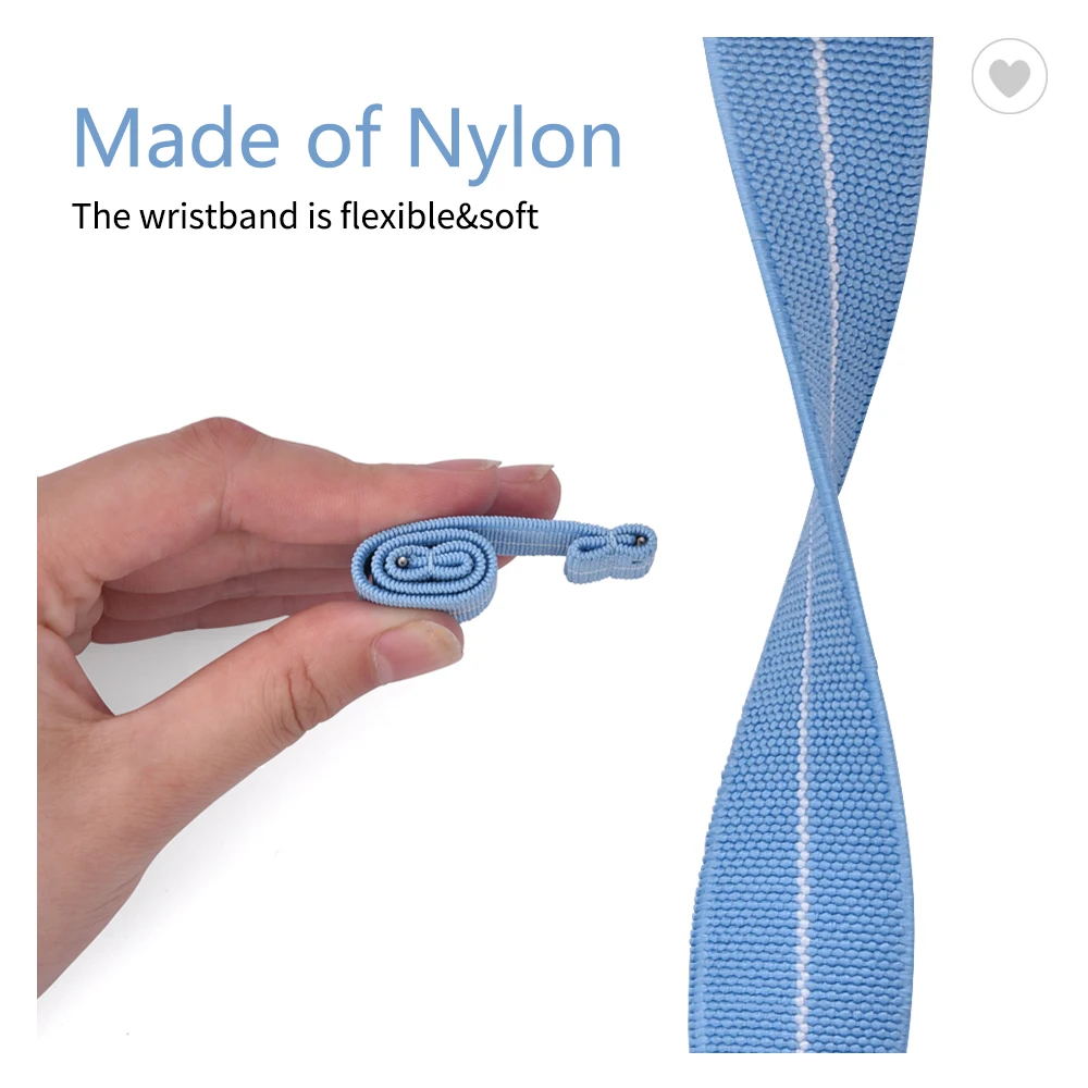 18/19/20/21/22mm Pale Blue Hook and Loop Watch Strap Breathable Nylon Easy Adjust Adhesive Band For Sports Watch Band