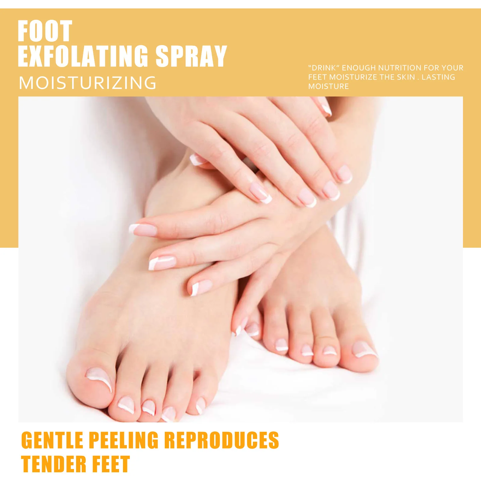 Foot Exfoliating Spray Repair Brightening Anti-Drying Crack Peeling Dead Skin Calluses Odor Removal Whitening Feet Care Liquid