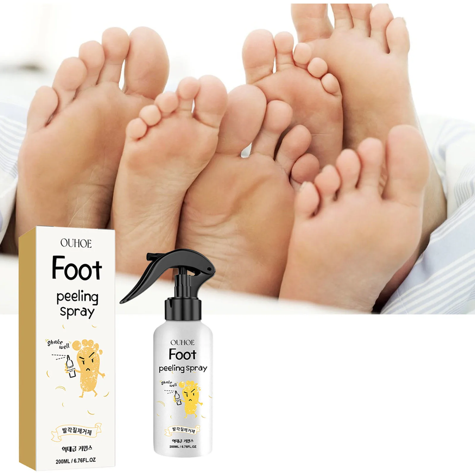 Foot Exfoliating Spray Repair Brightening Anti-Drying Crack Peeling Dead Skin Calluses Odor Removal Whitening Feet Care Liquid