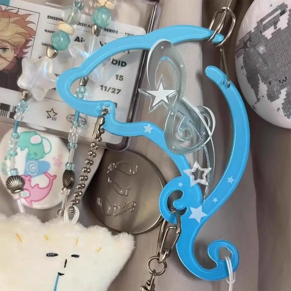 DIY New Cartoon Cute Musical Notes Carabiner Acrylic Mobile Phone Pendant INS Acrylic Bag Charms Backpack Hanging Accessories
