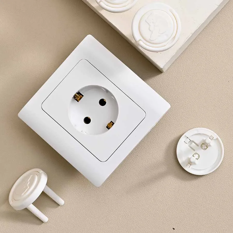 5/10pcs Electrical Safety Socket Protective Cover European Standard Child Anti-electric Shock Socket Cover Baby Safe Protection