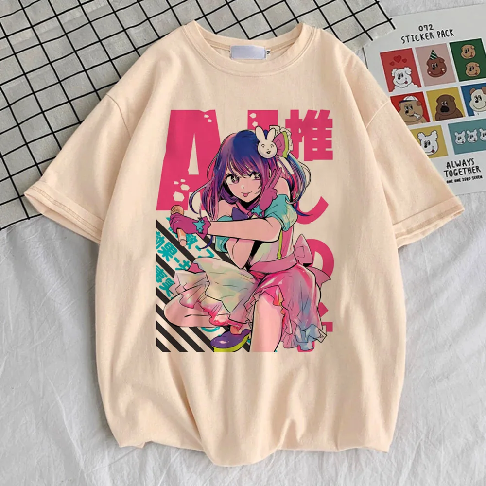 Oshi No Ko top tees teen kawaii Punk 2000s Digital women Trendy t-shirt Y2k Graphic Trendy aesthetic Vintage